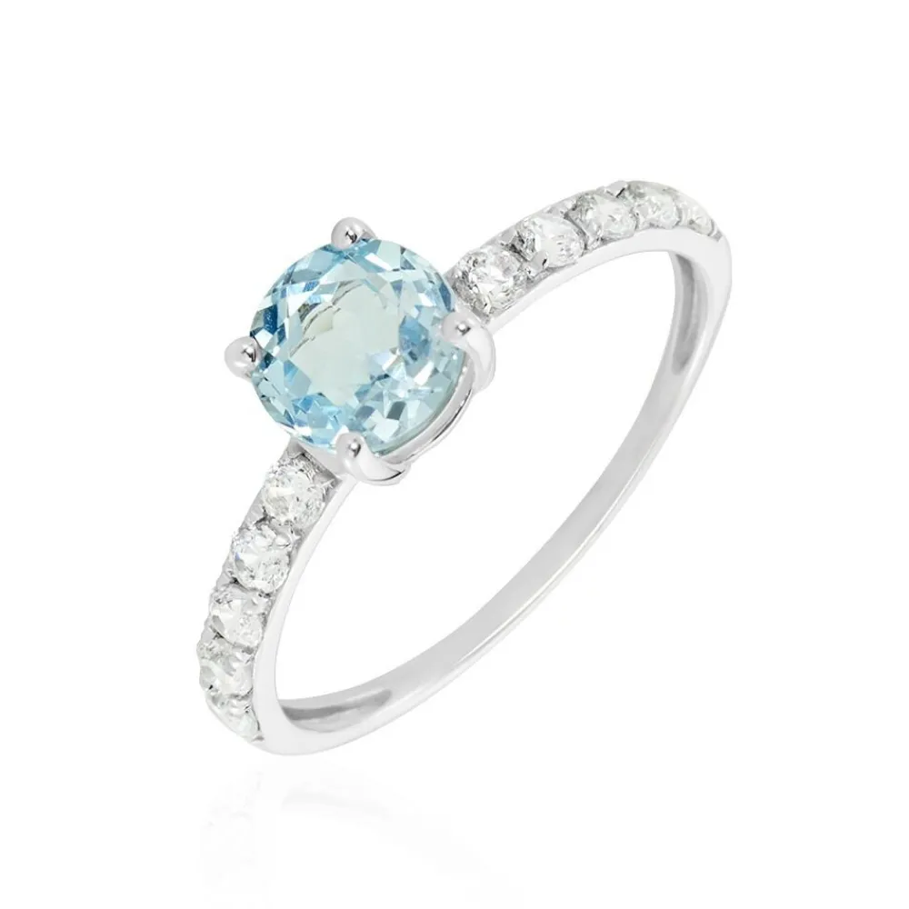 Bague Or Blanc Monroe Topaze Oxydes De Zirconium|Marc Orian Best