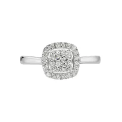 Bague Or Blanc Naveen Diamants Synthétiques