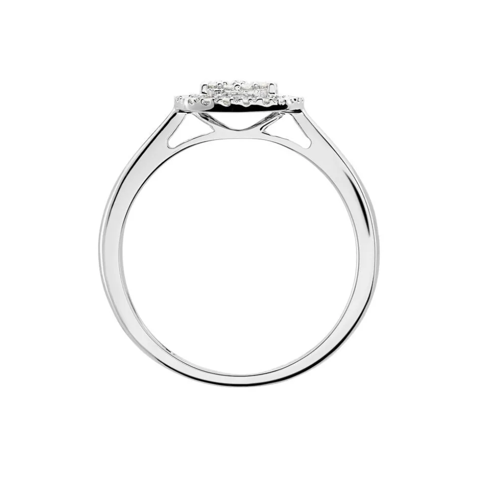 Bague Or Blanc Naveen Diamants Synthétiques