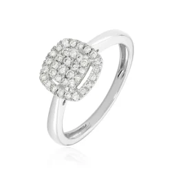 Bague Or Blanc Naveen Diamants Synthétiques