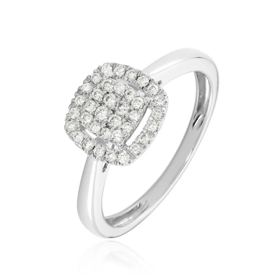 Bague Or Blanc Naveen Diamants Synthétiques