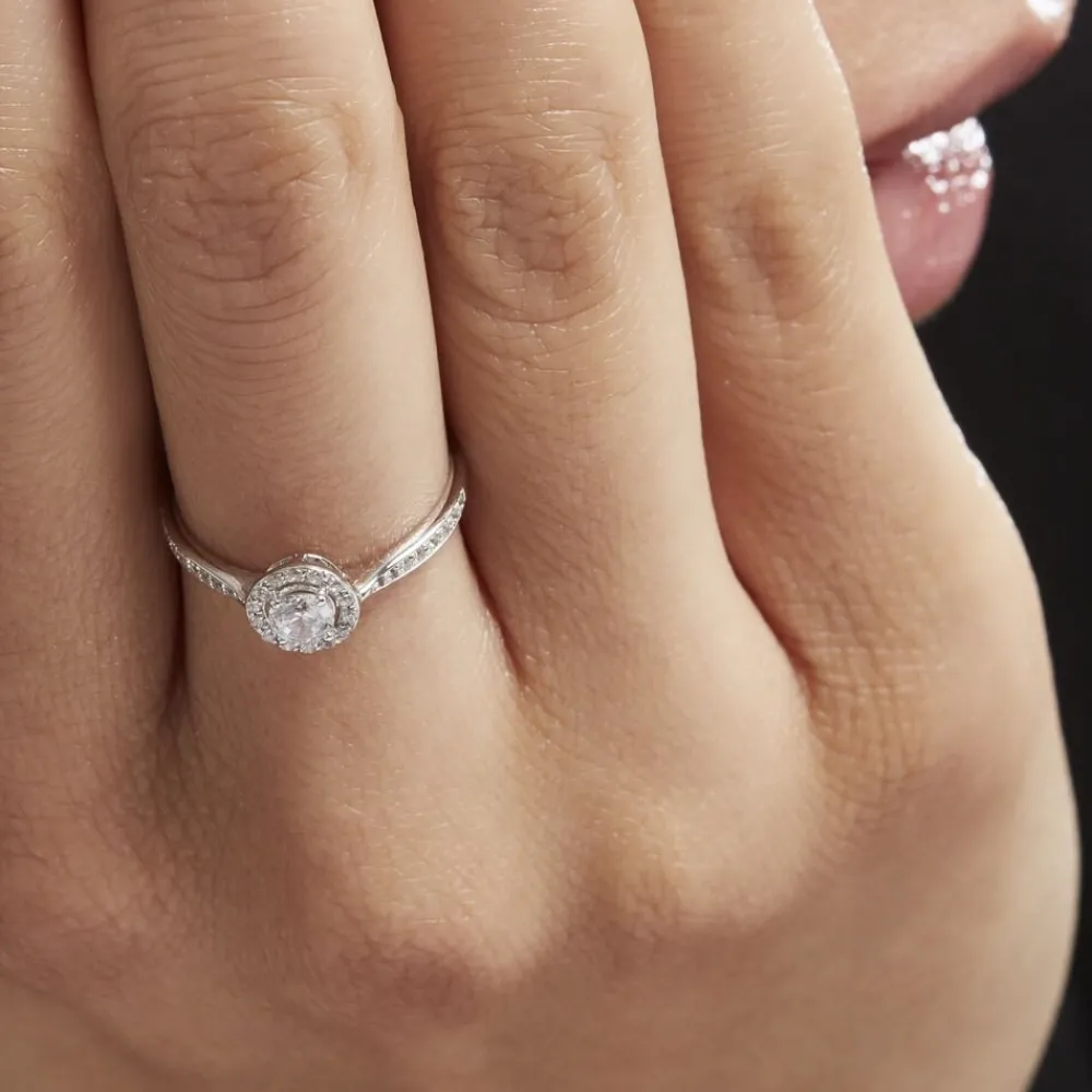 Bague Or Blanc Peony Oxyde De Zirconium|Marc Orian Sale