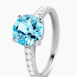Bague Or Blanc Terese Topaze Oxydes De Zirconium|Marc Orian
