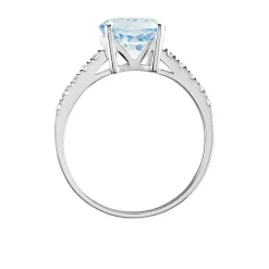 Bague Or Blanc Terese Topaze Oxydes De Zirconium|Marc Orian