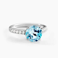 Bague Or Blanc Terese Topaze Oxydes De Zirconium|Marc Orian
