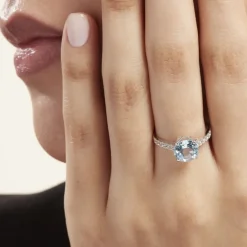 Bague Or Blanc Terese Topaze Oxydes De Zirconium|Marc Orian