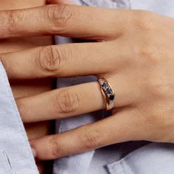 Bague Or Jaune Abelard Saphirs Diamants|Marc Orian Hot