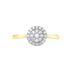 Bague Or Jaune Cristen Oxyde De Zirconium