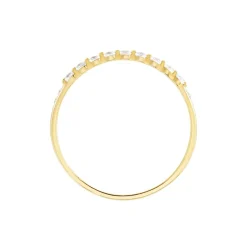 Bague Or Jaune Eclat D'etoile Oxyde De Zirconium