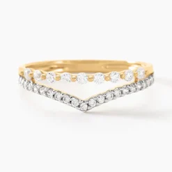 Bague Or Jaune Eclat D'etoile Oxyde De Zirconium