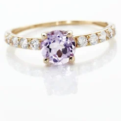 Bague Or Jaune Monroe Amethyste Oxydes De Zirconium|Marc Orian Discount
