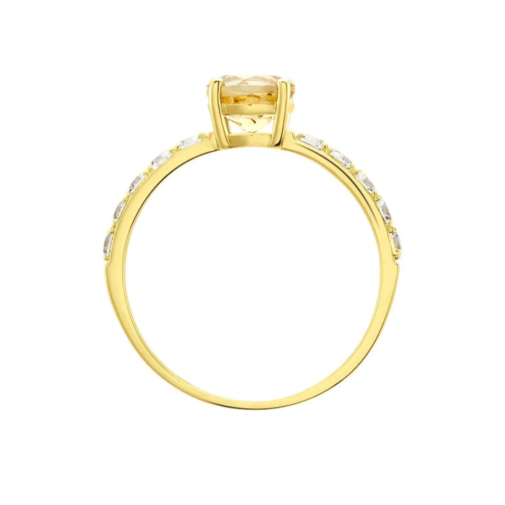 Bague Or Jaune Monroe Citrine Oxydes De Zirconium|Marc Orian Outlet
