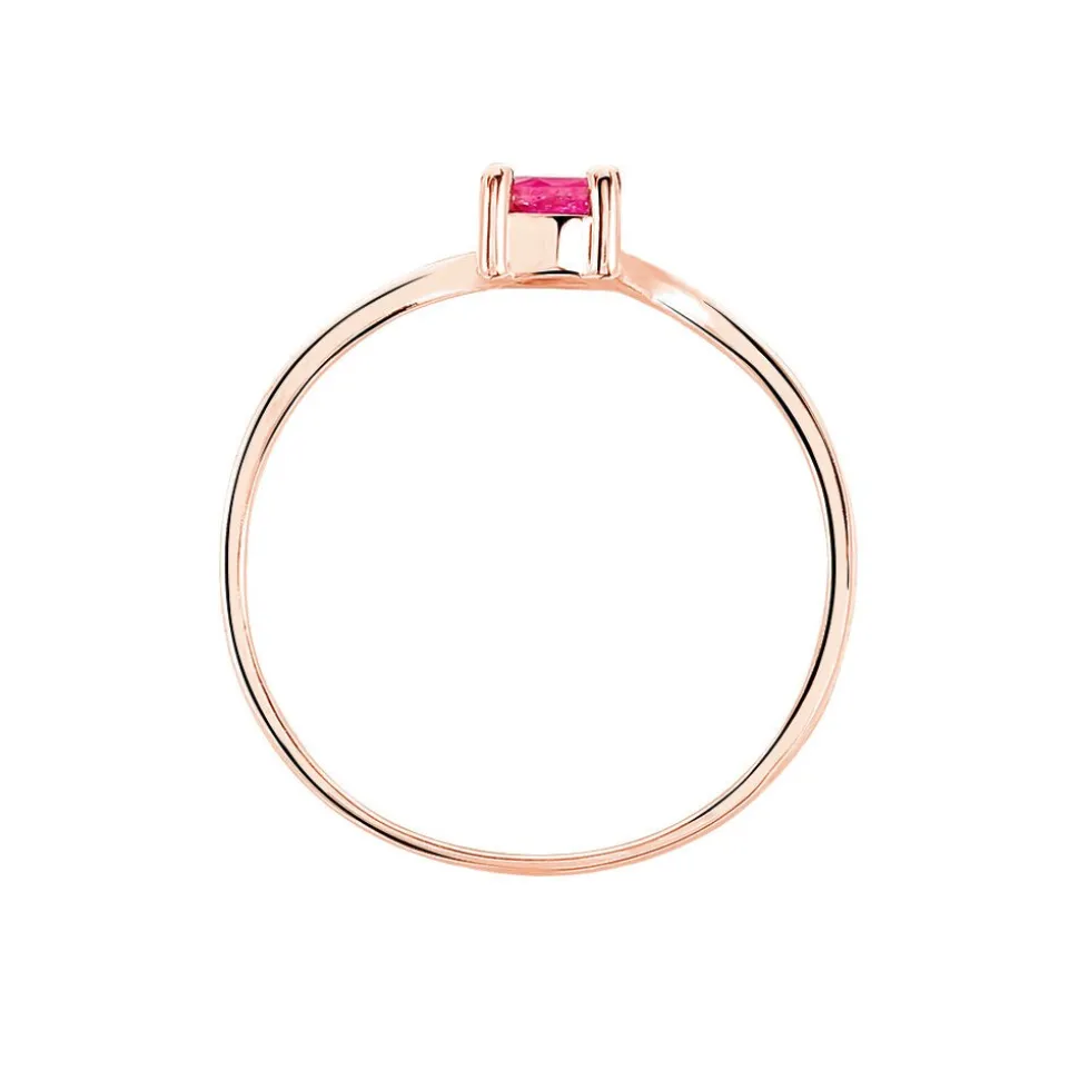 Bague Or Rose Amita Rubis