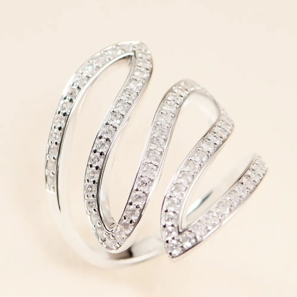 Bague Orsina Argent Argenté Oxyde De Zirconium|Marc Orian Outlet