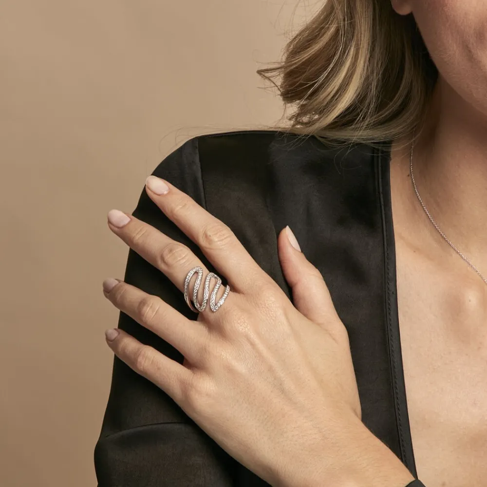 Bague Orsina Argent Argenté Oxyde De Zirconium|Marc Orian Outlet