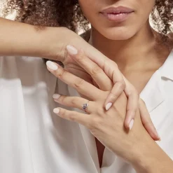 Bague Petale Or Blanc Saphir Et Diamant|Marc Orian Hot