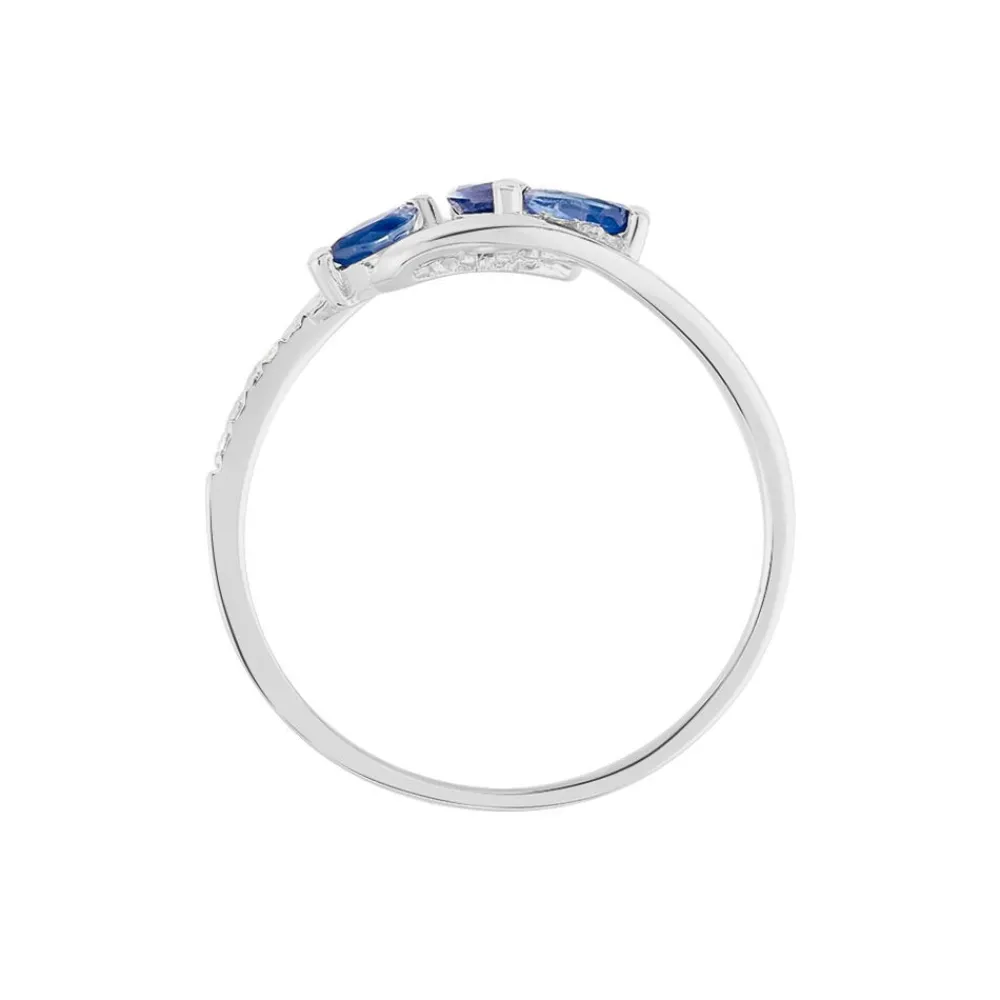 Bague Petale Or Blanc Saphir Et Diamant|Marc Orian Hot
