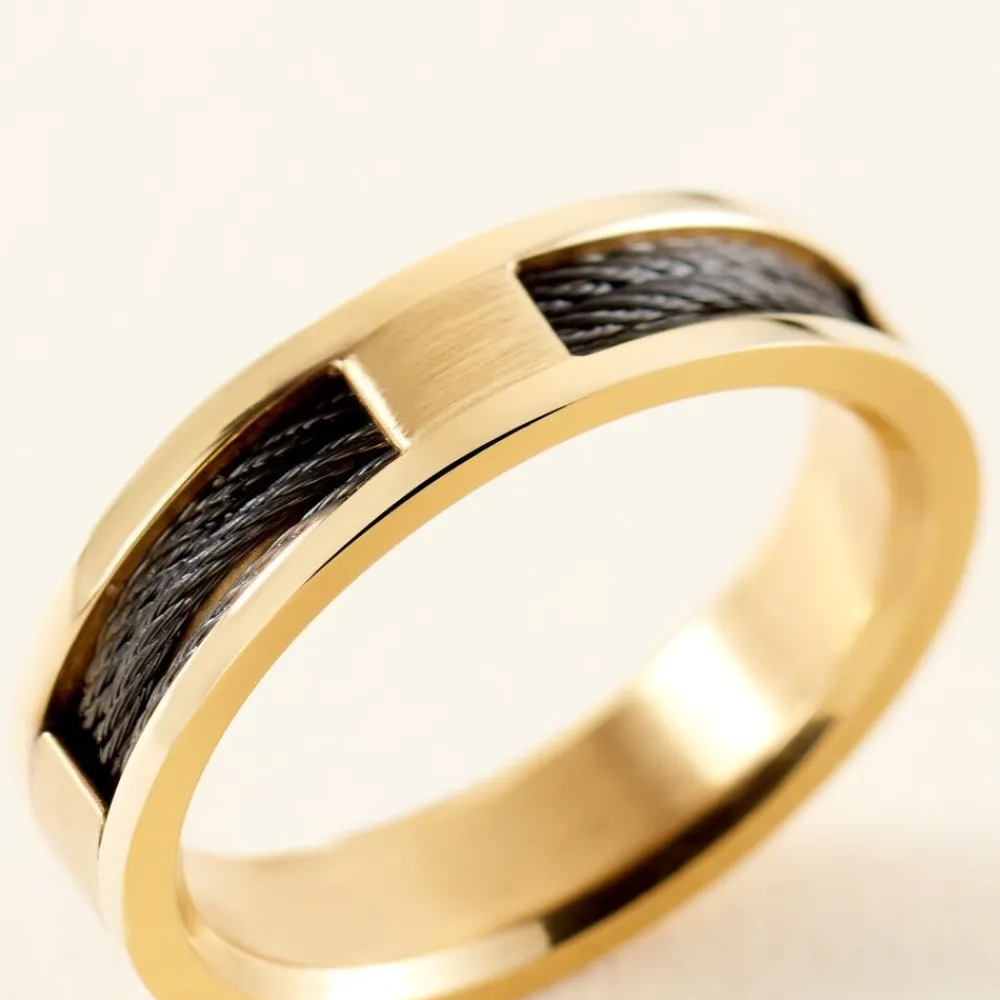 Bague Acier Jaune|PHEBUS HIM Hot