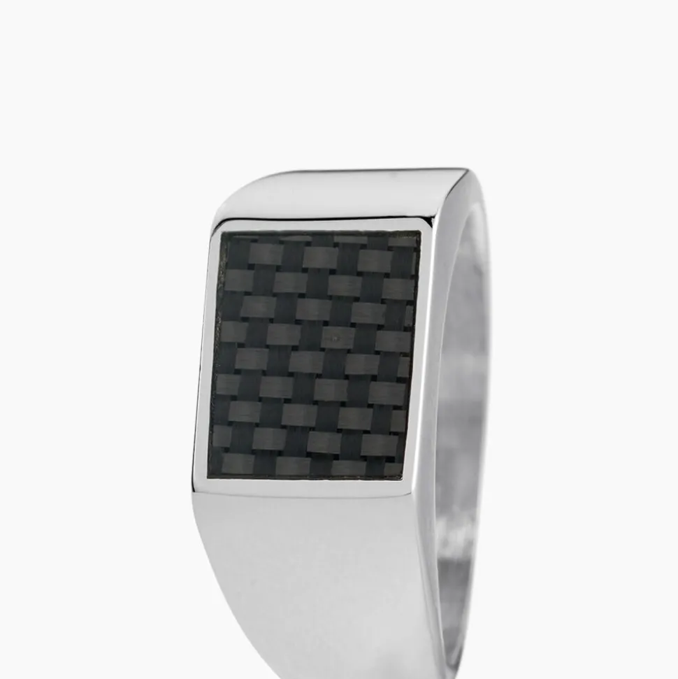 Bague Phebus Him Bruce Acier Blanc