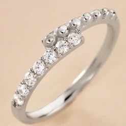 Bague Pisa Argent Blanc Oxyde De Zirconium|Marc Orian Online