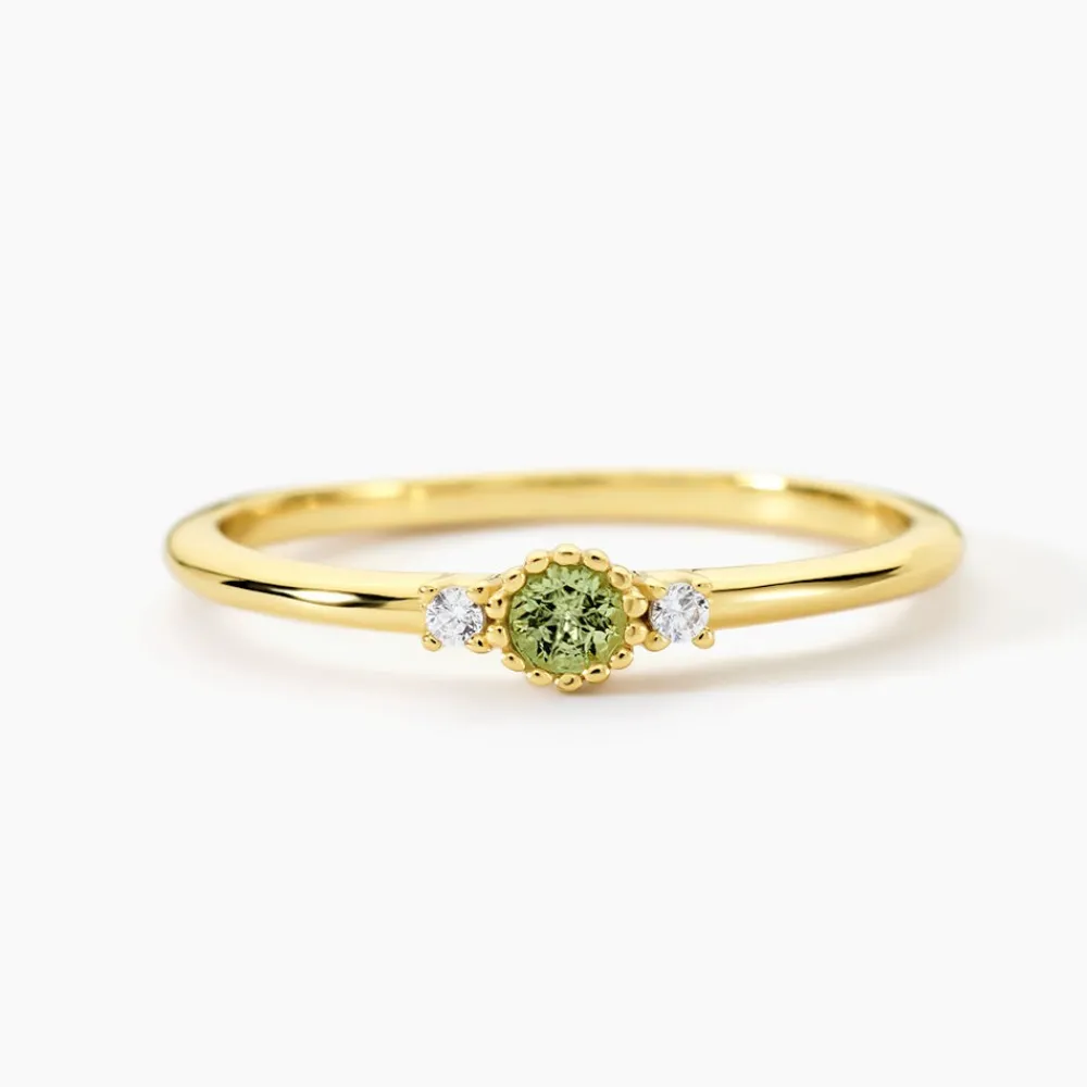 Bague Poem Argent Jaune Péridot Oxyde De Zirconium|Marc Orian Online