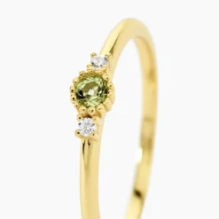 Bague Poem Argent Jaune Péridot Oxyde De Zirconium|Marc Orian Online