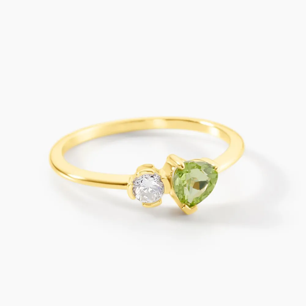 Bague Poem Argent Jaune Péridot Oxyde De Zirconium|Marc Orian New