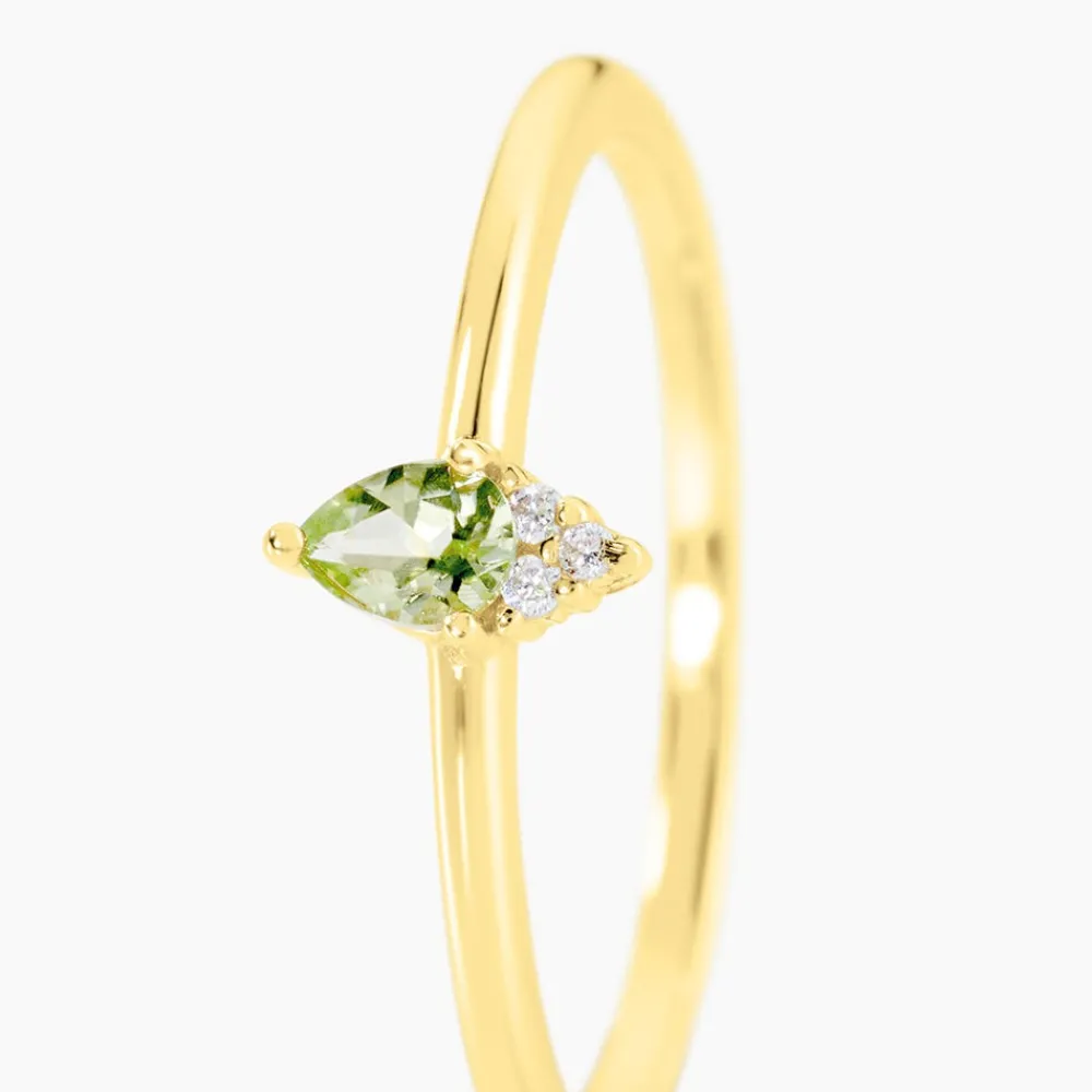 Bague Poem Argent Jaune Péridot Oxyde De Zirconium|Marc Orian Sale