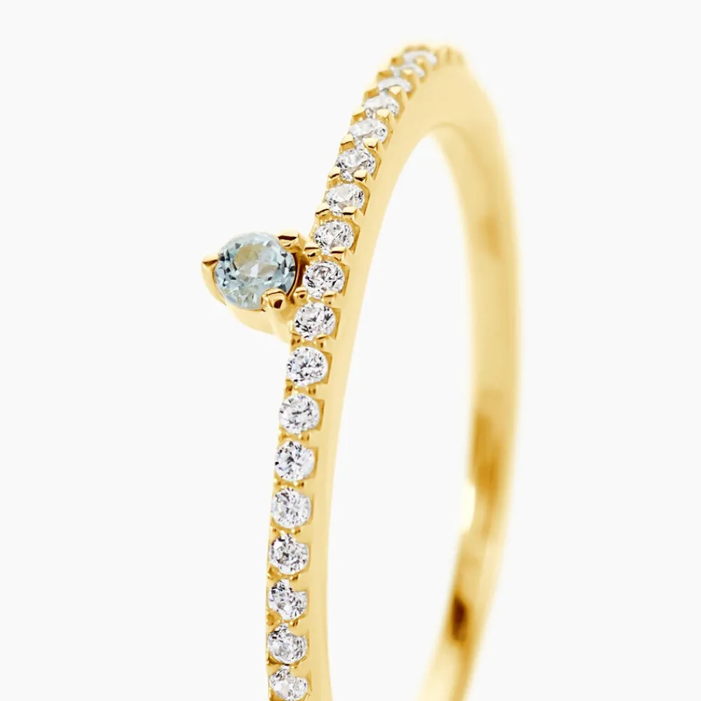 Bague Poem Argent Jaune Topaze Oxyde De Zirconium|Marc Orian