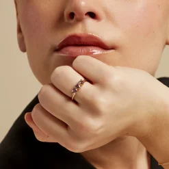 Bague Poésie Rosée Love Plaque Or Jaune Oxyde De Zirconium|Marc Orian Hot