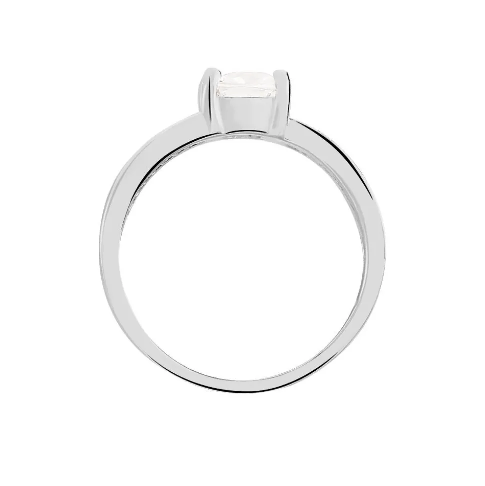 Bague Priscillienne Argent Blanc Oxyde De Zirconium