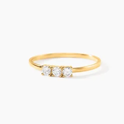Bague Pryderi Or Jaune Oxyde De Zirconium