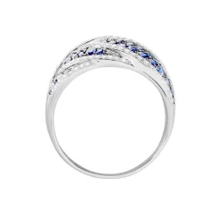 Bague Rebekka Or Blanc Saphir Et Diamant