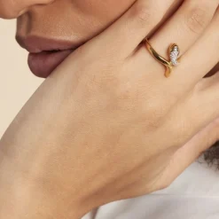 Bague Reyyanae Plaqué Or Jaune Oxyde De Zirconium|Marc Orian Outlet