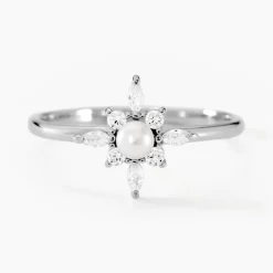 Bague Rhoda Argent Blanc Perle De Culture Oxyde De Zirconium|Marc Orian Outlet