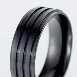 Bague Rico Acier Noir