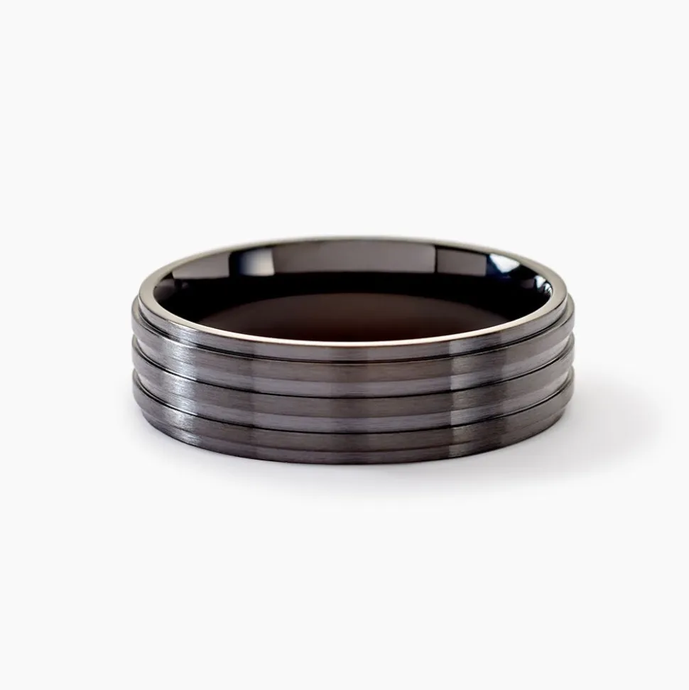 Bague Rico Acier Noir
