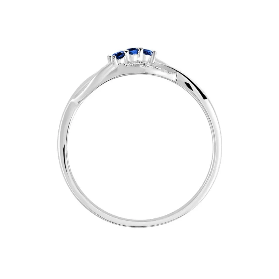 Bague Rosalyne Or Blanc Saphir Et Diamant