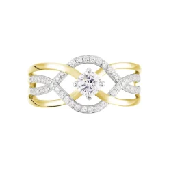Bague Rozena Or Jaune Oxyde De Zirconium