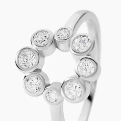 Bague Ryo Argent Blanc Oxyde De Zirconium