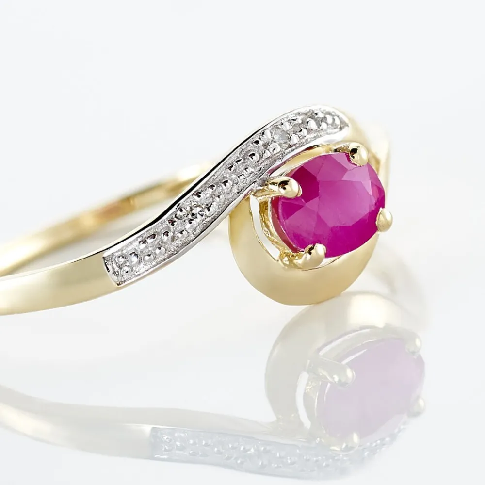 Bague Sagesse Or Jaune Rubis Et Diamant|Marc Orian Discount
