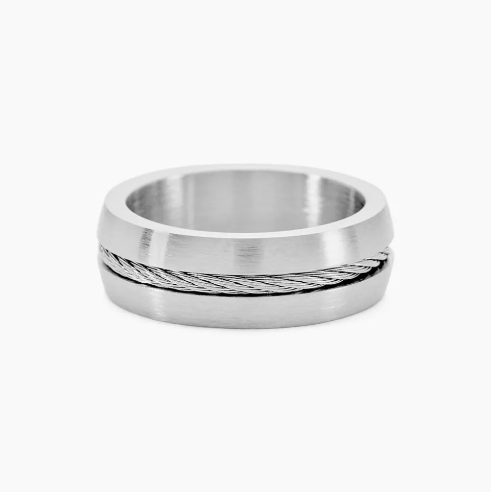 Bague Sam Acier Blanc