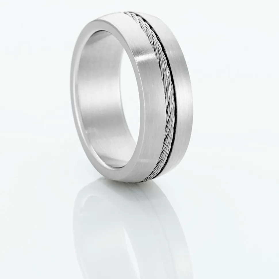 Bague Sam Acier Blanc