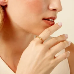 Bague Sheima Acier Jaune Cristal|Marc Orian Sale