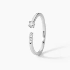 Bague Sherrie Argent Blanc Oxyde De Zirconium|Marc Orian Online