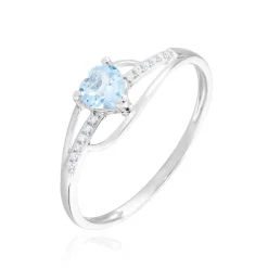 Bague Silucia Or Blanc Topaze Et Oxyde De Zirconium|Marc Orian Discount