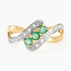 Bague Simma Or Jaune Diamant Et Emeraude|Marc Orian Sale