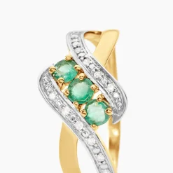 Bague Simma Or Jaune Diamant Et Emeraude|Marc Orian Sale