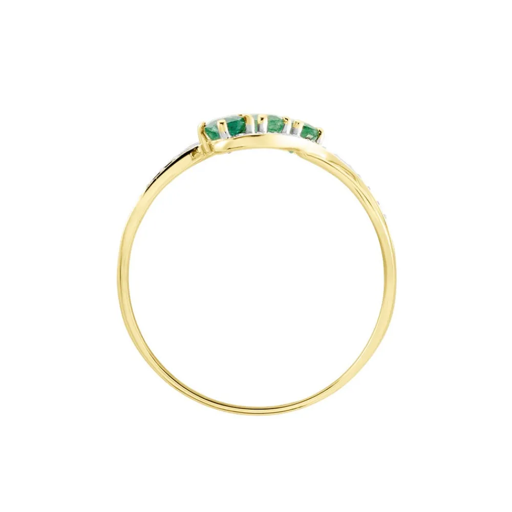Bague Simma Or Jaune Diamant Et Emeraude|Marc Orian Sale