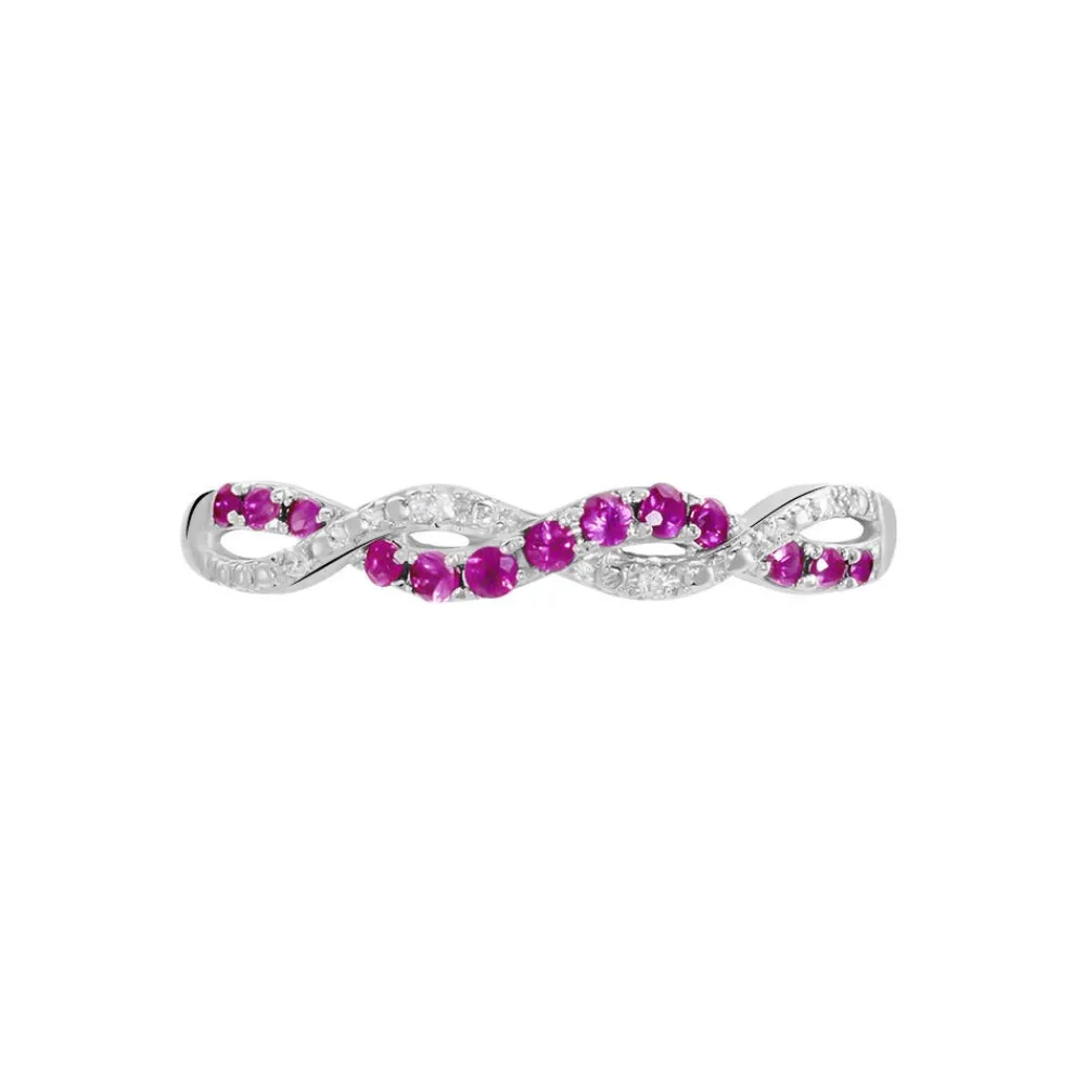 Bague Sofia Or Blanc Rubis Et Diamant|Marc Orian Discount